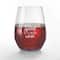 15oz. Full of Christmas Spirit Stemless Wine Glass